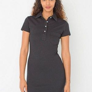 American Apparel grey T-shirt polo shirt dress